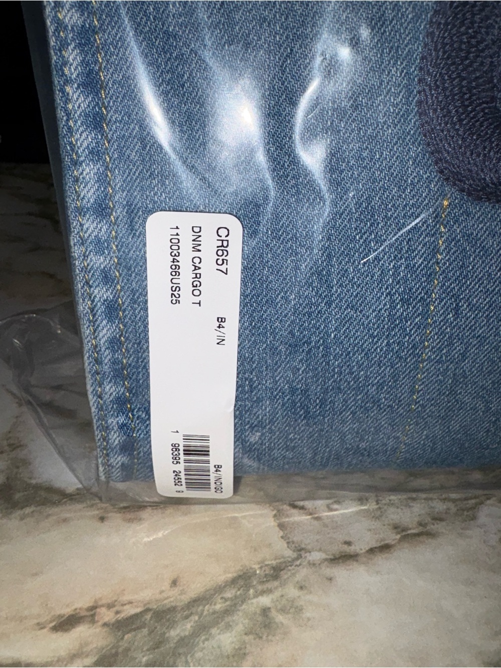 Coach Light Blue Denim Tote with Navy Logo - Picture 5 of 6